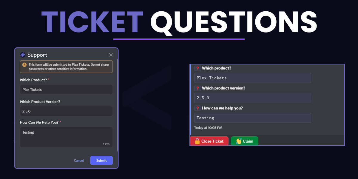 Ticket Questions Modal